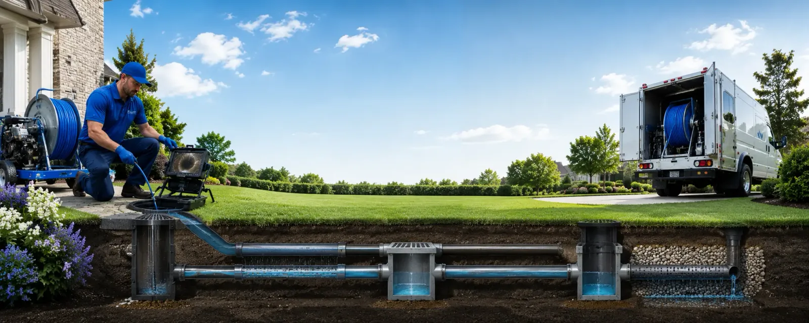 Outdoor drain cleaning information for New Milford, PA